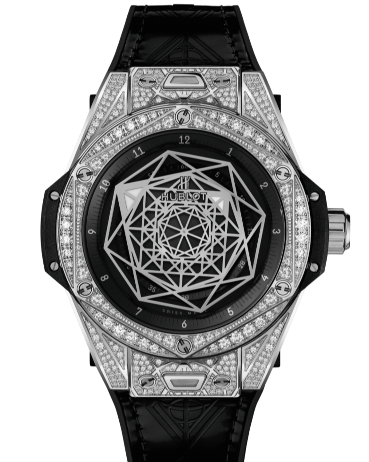 Big Bang Sang Bleu Steel Pavé 39mm - đồng hồ