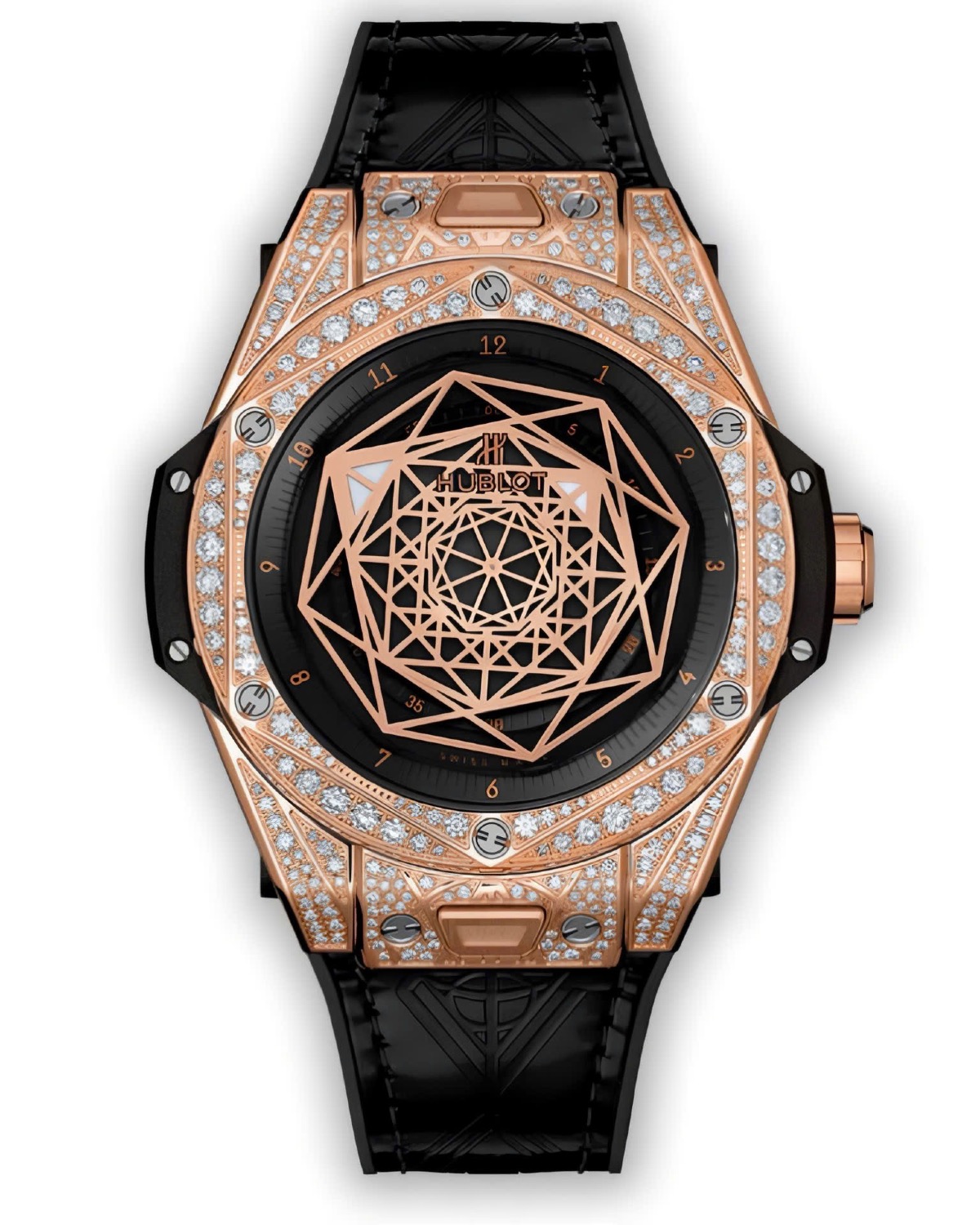Big Bang Sang Bleu King Gold Pavé 39mm