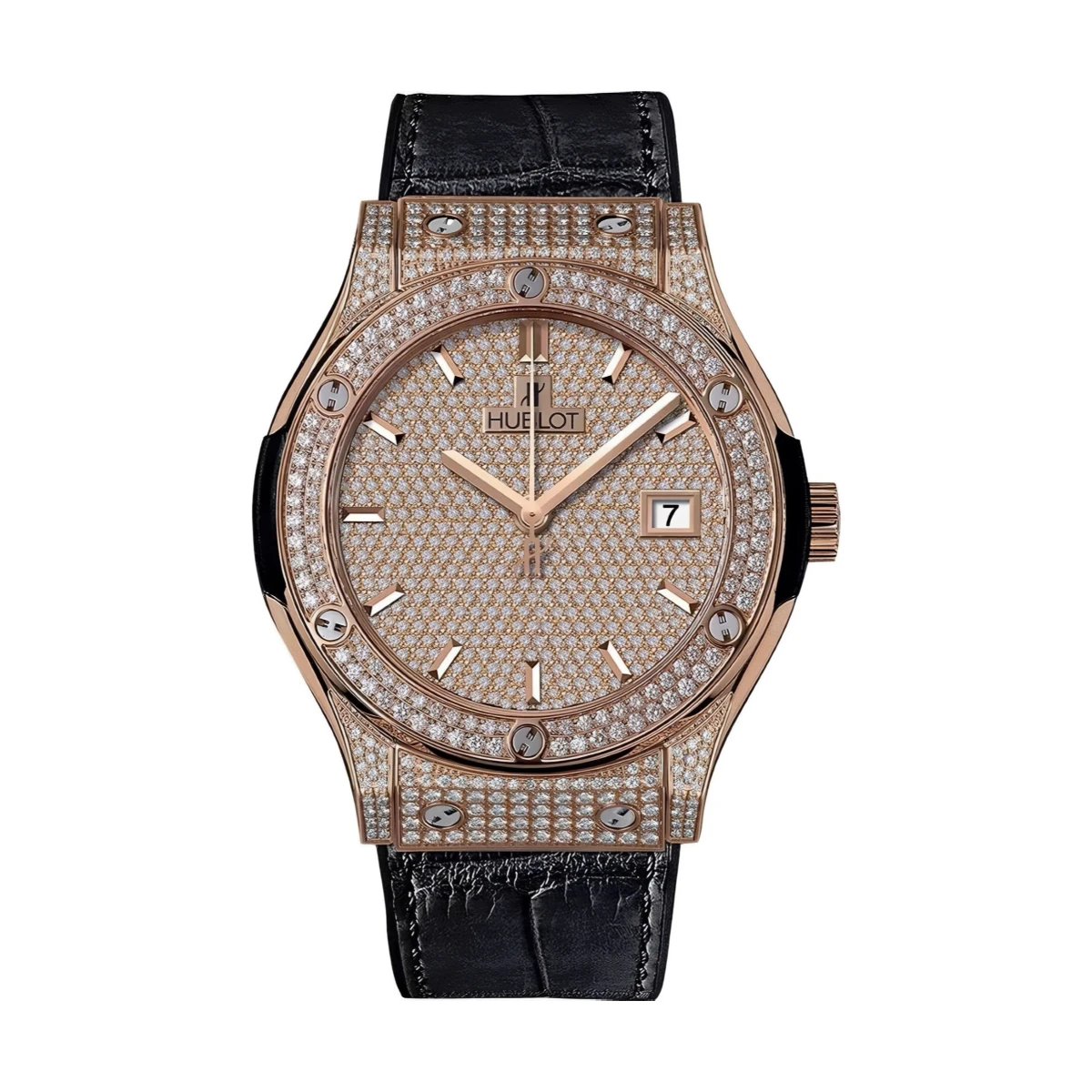 Classic King Gold Full Diamond 42mm - đồng hồ